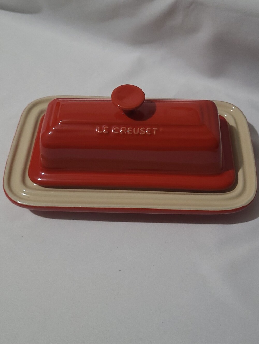 Le Creuset Butter Dish Red